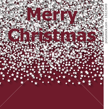 Lettering Merry Christmas on red backdrop white 19223849