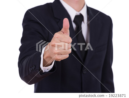 business man showing thumbs up gesture 19223871