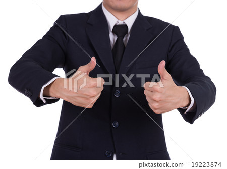 business man showing thumbs up gesture 19223874