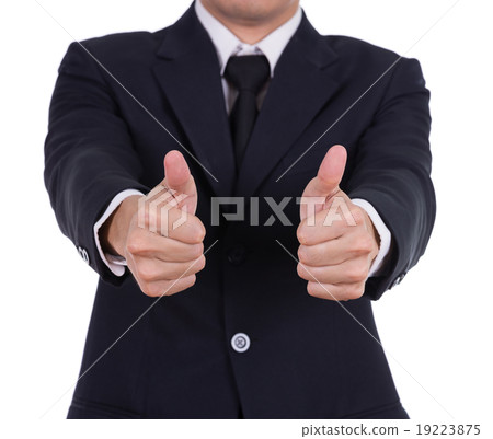 business man showing thumbs up gesture 19223875