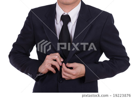 business man button his jacket 19223876