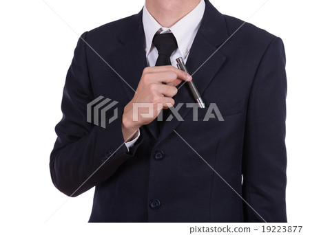 Businessman picking a pen from the pocket 19223877