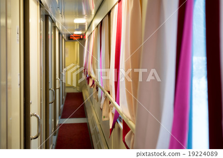 The image of corridor in compartment car 19224089