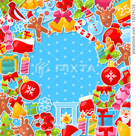 Merry Christmas Background with Traditional 19224158