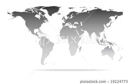 high detail grey colour world map. 19224773