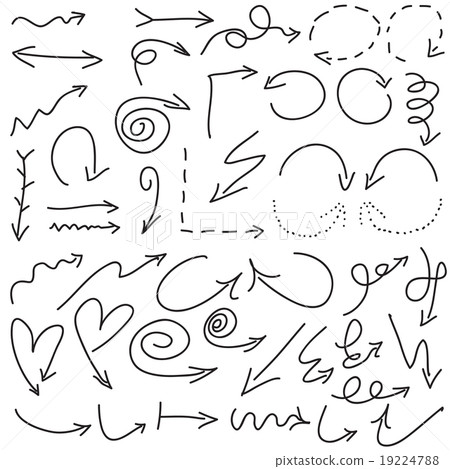 Hand drawn vector arrow collection Hand drawn vector arrow collection 19224788
