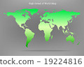 High detail light green colour world map. 19224816