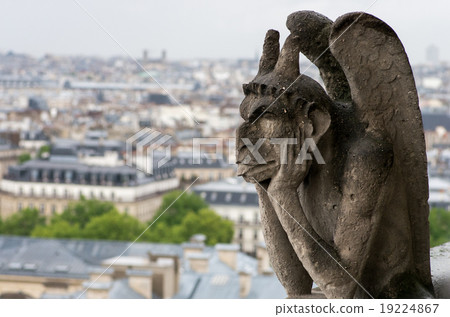 巴黎圣母院的石像鬼（石像鬼，巴黎，法國旅遊） 19224867