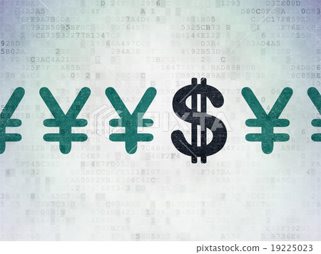 Banking concept: dollar icon on Digital Paper Banking concept: dollar icon on Digital Paper 19225023
