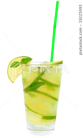 Fruit lemonade with lime and ice cubes Fruit lemonade with lime and ice cubes 19225093
