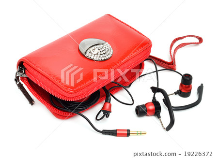 Mobile phone bag and headphones 19226372