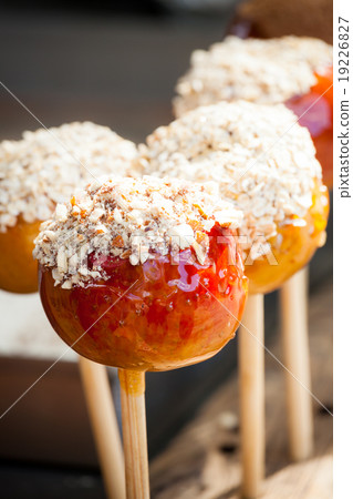 Candy apples for sale in market 19226827