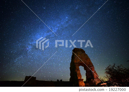 Milky Way Through Arch of Abandoned Scenic Ruin Milky Way Through Arch of Abandoned Scenic Ruin 19227000