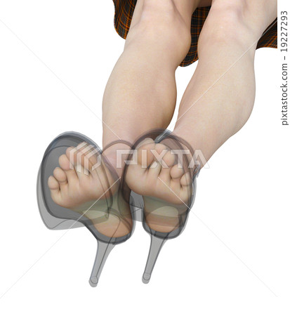 足部護理圖像足部透明鞋perming3DCG插圖素材 19227293