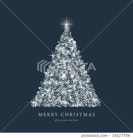 Christmas tree from light vector background 19227789