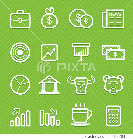 stock and market symbol line icon vector 19228464