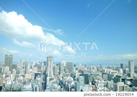 High-rise building and blue sky (Osaka Umeda) High-rise building and blue sky (Osaka Umeda) 19229054