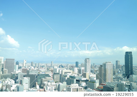 High-rise building and blue sky (Osaka Umeda) High-rise building and blue sky (Osaka Umeda) 19229055