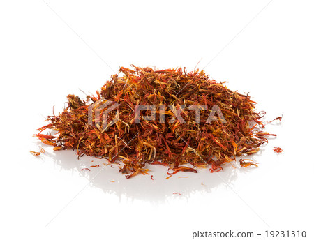 Safflower on white background 19231310