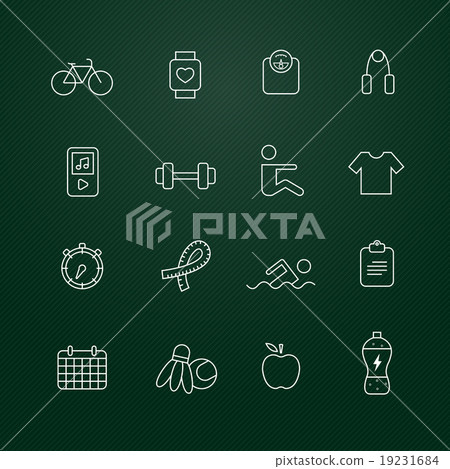 exercise vector thin line symbol icon 19231684
