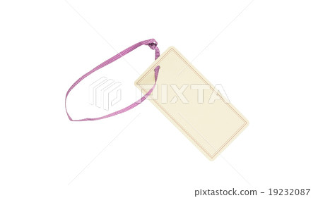 Price tag with a pink string 19232087