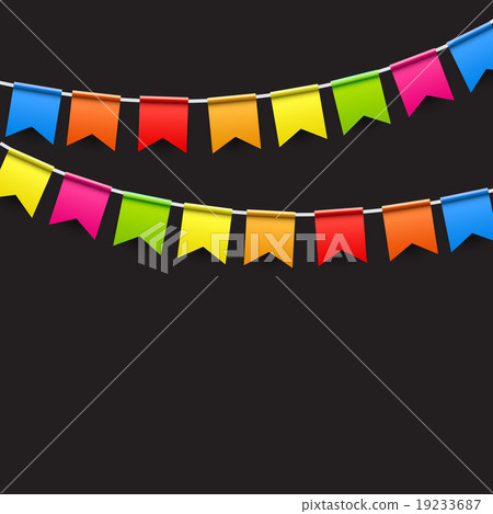 Party Background with Flags Vector Illustration 19233687