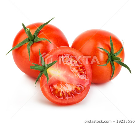 Fresh red tomatoes isolated on white background. 19235550