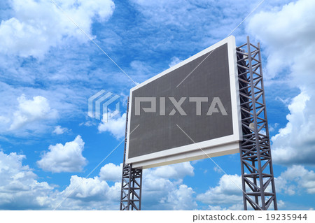 large sign board with blue sky large sign board with blue sky 19235944
