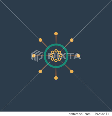 Yacht wheel symbol. Helm silhouette. Yacht wheel symbol. Helm silhouette. 19238515