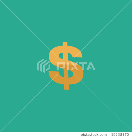 Dollar Single icon. Vector illustration. Dollar Single icon. Vector illustration. 19238570