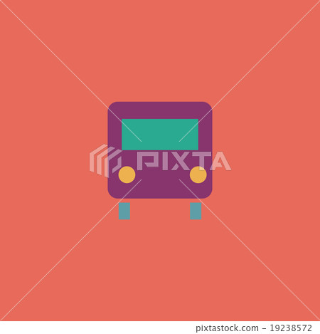 Bus icon, vector illustration. Flat design style 19238572