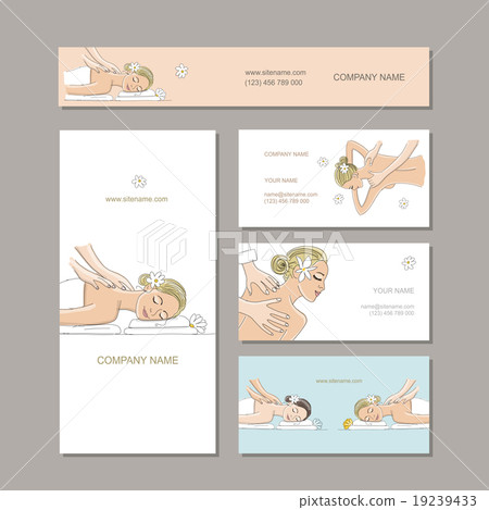 Business cards design, women in spa saloon Business cards design, women in spa saloon 19239433