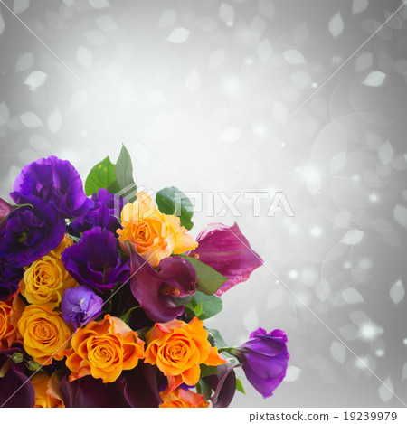 Calla lilly and eustoma flowers 19239979
