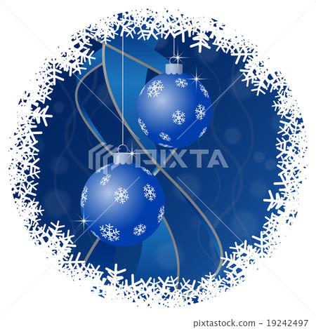 Christmas greeting card - balls with snowflakes - Stock Illustration ...
