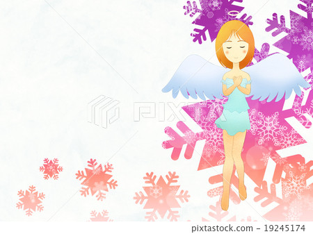 Snow crystal background Purple (Angel b) 19245174