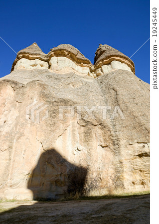 Mushroom rocks in the Turkish · Cappadocia Pasabaver district 19245449