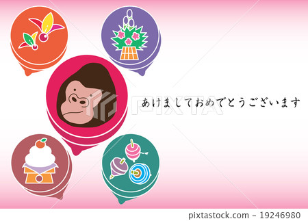 Gorilla's design of a new year's card Gorilla's design of a new year's card 19246980