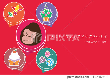 Gorilla's design of a new year's card Gorilla's design of a new year's card 19246982