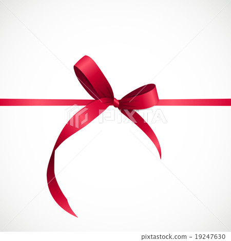 Gift Card with Pink Ribbon and Bow. Vector 19247630