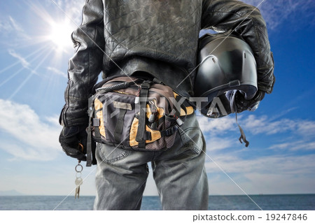Bicker holding his crash helmet 19247846