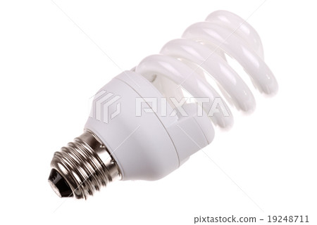 energy saving bulb on white energy saving bulb on white 19248711