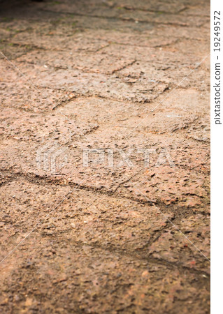 The pattern of laterite walkway in the park 19249572