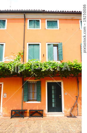 orange color house building 19250086