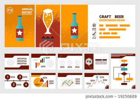 craft beer company annual report cover A4 sheet 19250689