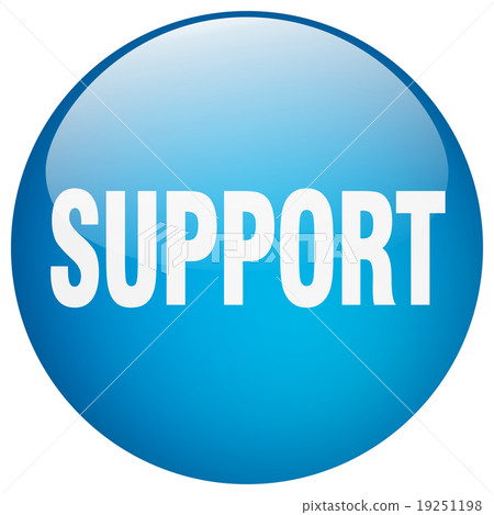 Please Support Blue support blue round gel isolated push button - Stock Illustration ...