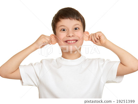 grimacing face boy portrait, teenager closeup grimacing face boy portrait, teenager closeup 19251399