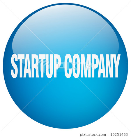 startup company blue round gel push button startup company blue round gel push button 19251463