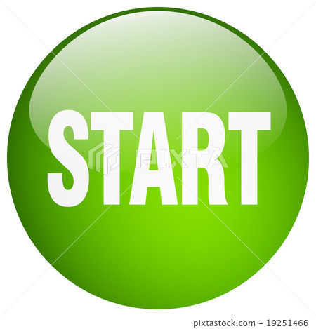 start green round gel isolated push button start green round gel isolated push button 19251466
