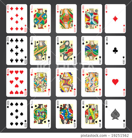 Playing cards jack queen king ace and joker Vector Image