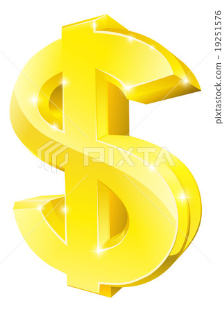 Gold dollar sign Gold dollar sign 19251576